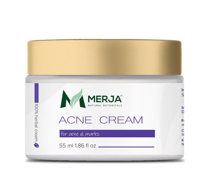 Natural Anti Acne Face Hydrating Cream with Helichrysum, Sage, Green tea, Lavender - Anti Acne & Oil control & Hydrating