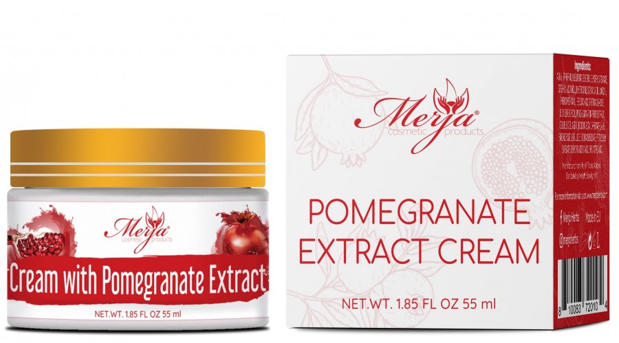 Face Cream with Pomegranate, Aloe & Collagen - Day and Night Use - Light & Deep Hydration & Lifting, Enhances Skin Tone & Elasticity