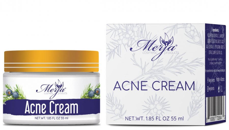 Natural Anti Acne Face Hydrating Cream with Helichrysum, Sage, Green tea, Lavender - Anti Acne & Oil control & Hydrating