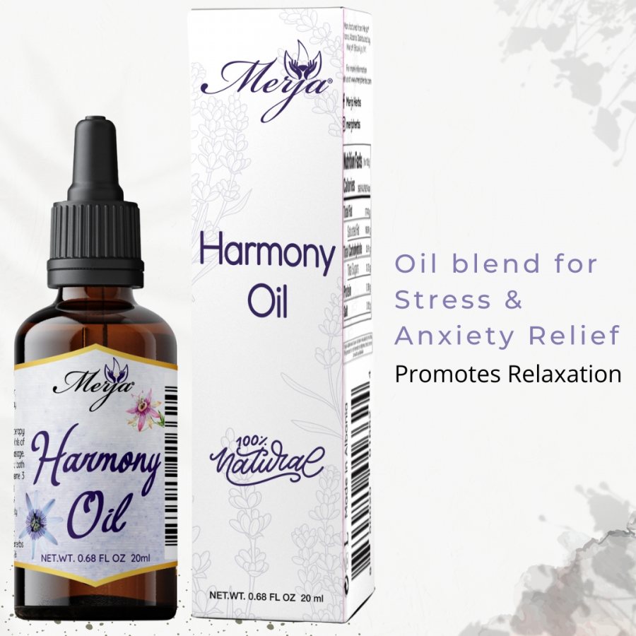 Harmony Oil - Natural Oil Blend for Stress & Anxiety Relief - Promote Sleep & Relaxation