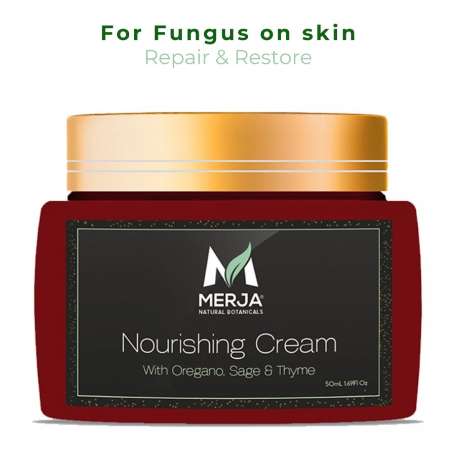 Antifungal Cream with Oregano, Sage and Thyme, Aloe & Collagen - Day and Night Use - Fast absorbing - Relaxing & Hydrating & Repair 