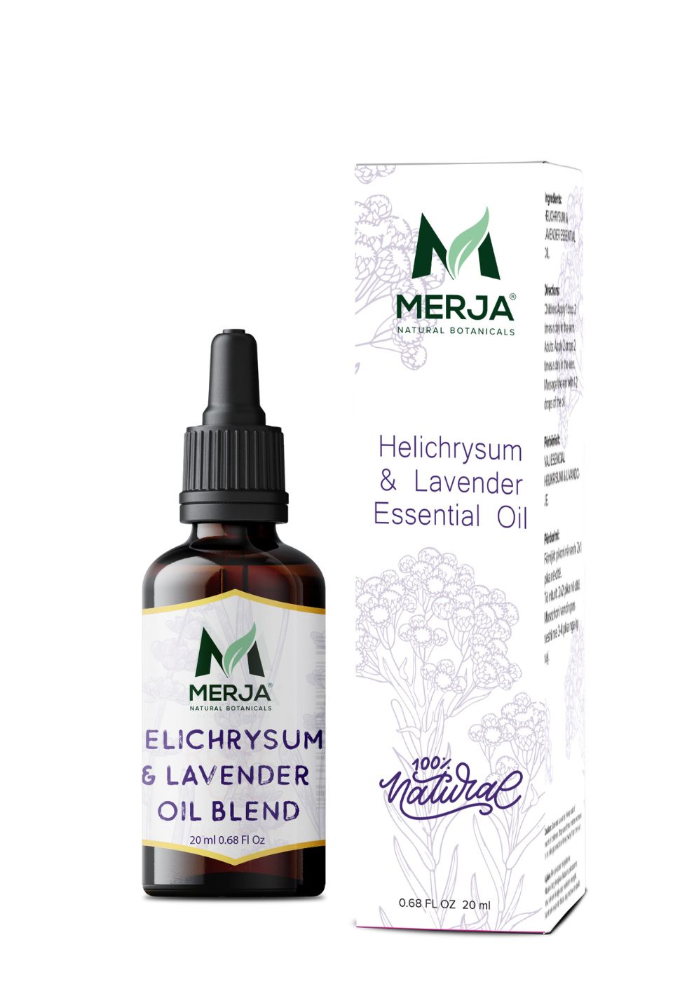 Helichrysum & Lavender Oil for Ear Pain Relief - Relieve Itch & Discomfort in ears - 100% Natural Relief 