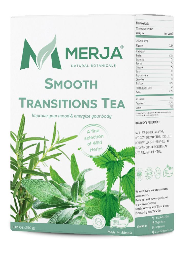 Smooth Transitions Tea - Tea for Menopause Symptoms Relief - Reduce Menopause Discomfort - Caffeine Free 