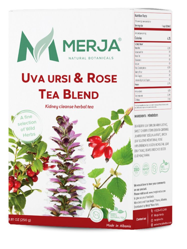 Uva Ursi & Rose Tea - Kidney Support & Cleanse - Infection Cleanse & Stones - Caffeine Free 